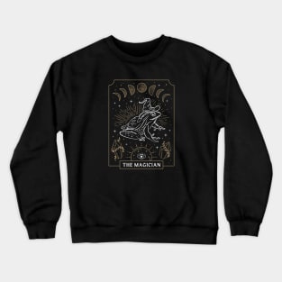 Witchy Frog Under Moon Phases, The Magician with Wizard Hat, Dark Academia, Cottagecore Crewneck Sweatshirt